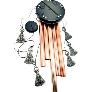 Imagem de Sino dos Ventos Mensageiro Proteção Espiritual 65cm(Nossa Senhora Aparecida)