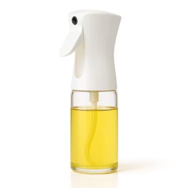 Imagem de Borrifador de Azeite e Óleo 220ml – Spray Recarregável para Cozinha, Air Fryer, Saladas e Grelhados – Vidro – Branco