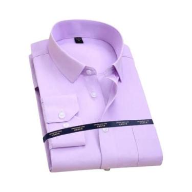 Imagem de Camisas Sociais Masculinas De Manga Longa Clássicas Para Escritório Em