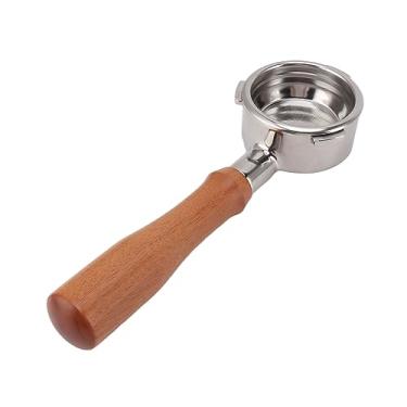 Imagem de aqxreight Portafilter de café de 58mm 3 Orelhas de Aço Inoxidável Portafilter Sem Fundo Acessórios para Máquina de café para Barsetto D Jacarandá Vermelho para Defeitos Estrias Erros Coluna de