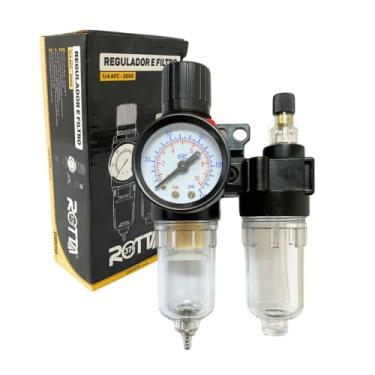 Imagem de Filtro Eliminador Água e Óleo Com Regulador de Pressão 1/4 150 PSI