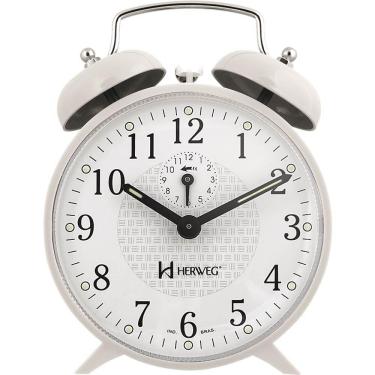 Imagem de Despertador Mecânico Herweg Ref: 2206-021 Branco à Corda