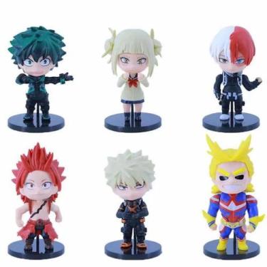 Imagem de Coleção de brinquedos de figuras de anime My Heros Academias 6 unidade