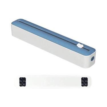 Imagem de Dispensador De Filme Plástico Para Cozinha Preto, Azul, Amarelo E Verd