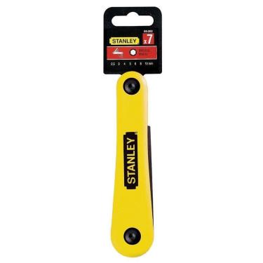 Imagem de Jogo de Chaves Hexagonais Em Milímetros Tipo Canivete 7 Peças 69262 Stanley Jg Chave Hexagonal