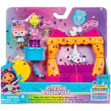 Imagem de Conjunto de Brinquedo Varanda  Playset Com Baby Box Cat - Gabby`s Dollhouse
