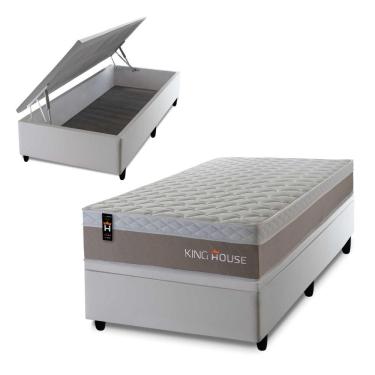 Imagem de Cama Box Baú Sheffield 96x203 C/ Molas Ensacadas King House
