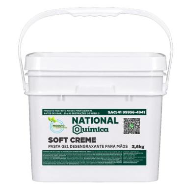 Imagem de Pasta Gel Desengraxante para Mãos 3,6 kg Soft Creme National Química