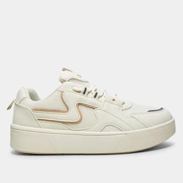 Imagem de Tênis Causal Feminino Ramarim Solado Flatform 83231, Off white, 35