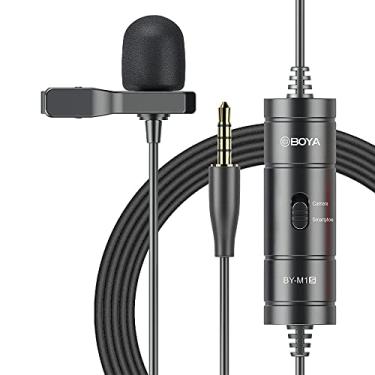 Imagem de Microfone de Lapela By-m1s Conector 3.5mm Compatível com Câmera Smartphone Computador Microfone Condensador Padrão Polar Omnidirecional Áudio Profissional/No Brasil