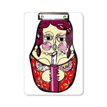 Imagem de Rússia Bonecas Russas Femininas Prancheta Pasta Bloco de Escrita Placa de Apoio A4