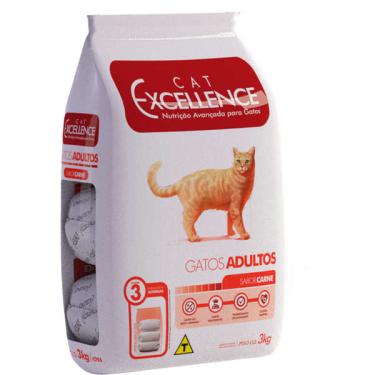 Imagem de Ração Seca Cat Excellence Carne para Gatos Adultos - 3 Kg