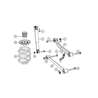 Imagem de Mola de suspensão Mopar 52059999AC Jeep Wrangler