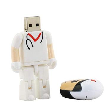 Imagem de 16 GB Modelo de enfermeiros branco Memory Stick PenDrive USB Flash Drive Pen Drive 8GB PenDrives Flash Card U Disk Drive USB Flash Disk
