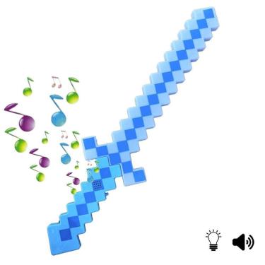 Imagem de Espada minecraft brinquedo com som e luz de led infantil