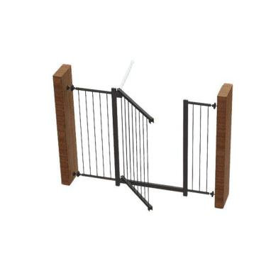 Imagem de Portão multigrade-divisor ambiente 70 a 100 cm preto -nf1011