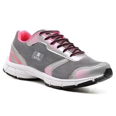 Imagem de TÊNIS RAYRA JET 7 FEMININO PARA ACADEMIA CORRIDA E CAMINHADA (Cinza/Rosa bb, BR, Adulto, Numérico, 34)