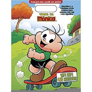 Imagem de Turma Da Mônica - Prancheta Para Colorir Com Adesivos - Cebolinha