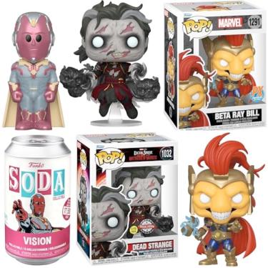 Imagem de Champions Marvel Heroes Figure Pop! Beta Ray Bill Thor Exclusive + Doctor Strange Dead Sorcerer Supreme + Vision Android SODA