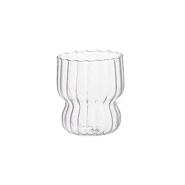 Imagem de hezhuhe2258 Caneca de vidro transparente de 260 ml copo de água resistente ao calor café da manhã leite sorvete xícara de chá caneca de café para utensílios de cozinha caneca de café