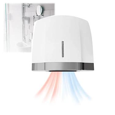 Imagem de Secador de mãos comercial para banheiro 1800W, secador de mãos elétrico automático, controle duplo quente e frio, tampa ABS, montagem na parede, para casa/shopping center/banheiro