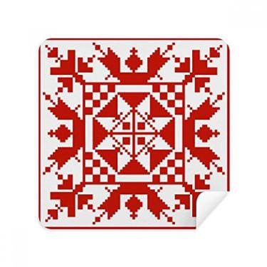 Imagem de Tecido de camurça com textura vermelha Mosaico estilo Rússia 2 unidades