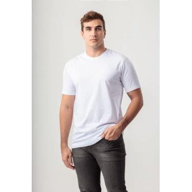 Imagem de Camiseta Branca Malha Masculina Tamanho M - Hering