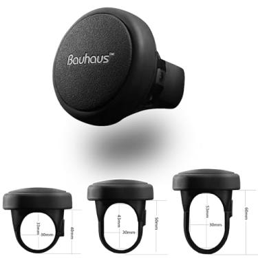 Imagem de FANXIN Botão giratório de volante, bola de volante de silicone antiderrapante universal para carros, SUV, caminhões, tratores, cortadores de grama e barcos (preto)