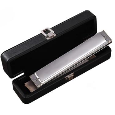 Imagem de Para Iniciantes harmônica Grade De Cobre Metal Gaita 24 Buracos Polifônico C Tune Avançado Iniciante Adulto Nível Desempenho Profissional