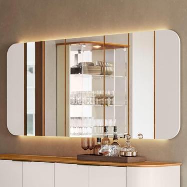 Imagem de Espelho Decorativo Para Sala De Jantar 152cm Verbena N01 Off White Ypê - Lyam Decor