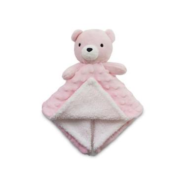 Imagem de Naninha de Bebê Premium Hipoalergênica Com Pelúcia - camesa, Urso Rosa