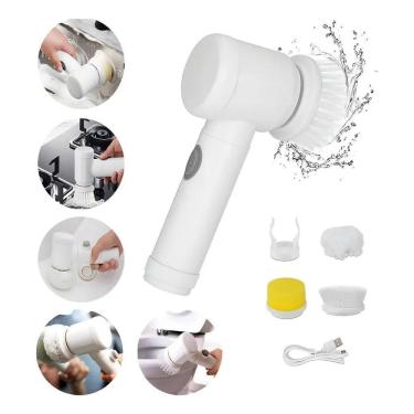 Imagem de Escova De Limpeza Elétrica Bivolt Giratória Recarregável Esf