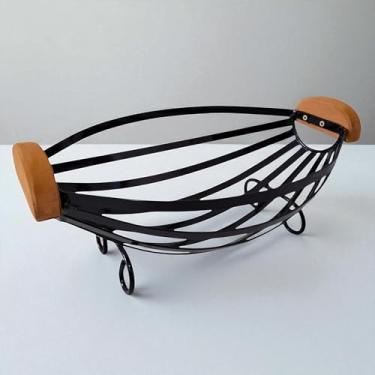 Imagem de Fruteira de mesa cesto para guardar frutas rústico (Média)