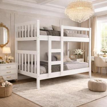 Imagem de beliche bicama tamanho de solteiro mdf com sarrafo madeira para quarto