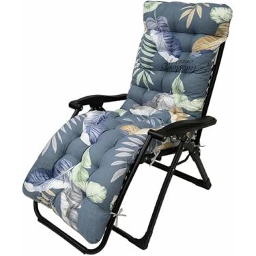 Imagem de Almofada para cadeira de descanso de pátio, 170 cm (67 polegadas), estampa floral, para uso interno e externo, com amarras. Almofada para sofá ou cadeira de balanço.