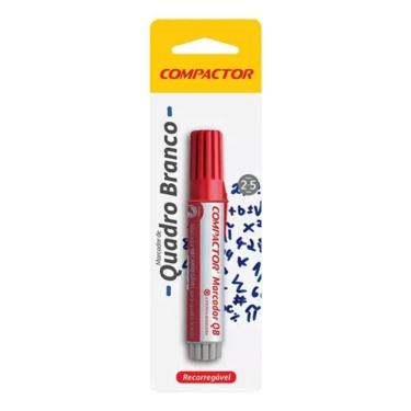 Imagem de Blister Marcador Quadro Branco Recarregável Compactor Vermelho