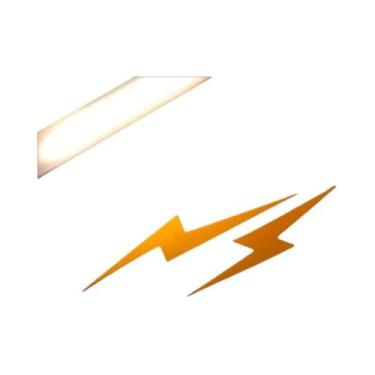 Imagem de Adesivos De Motocicleta Rainbow Lightning 2 Peças, Decalque Holográfic