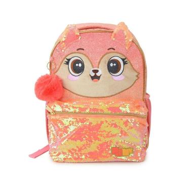 Imagem de Mochila Escolar Infantil Pacific Pack Me Lantejoulas Rosa-Feminino