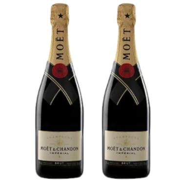 Imagem de KIT 02 MOET HENNESSY CHANDON IMPÉRIAL CHAMPAGNE BRANCO FRANCÊS CHARDONNAY 750ML