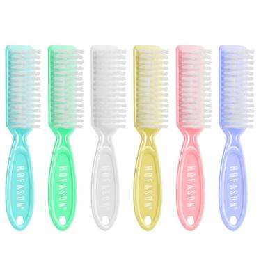 Imagem de HOFASON 5 peças de escova de unhas, escova de limpeza de unhas de mão, ferramentas de manicure, kit de pincéis de limpeza para dedos e unhas, mulheres e homens (cores aleatórias)