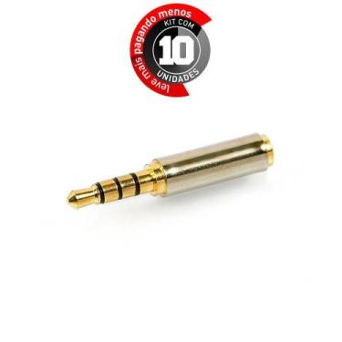 Imagem de Adaptadores P1 Fêmea Para P2 Macho - Kit Com 10 - Cirilo Cabos