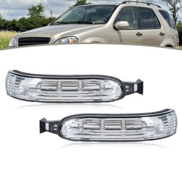 Imagem de JESYMBX Luz de seta do espelho de porta para Mercedes ML-Class W163 2002-2005 1638200521 1638200421 esquerda e direita