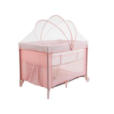 Imagem de Berço Portátil Cosco Kids Nanny 2 Níveis de Altura - 0 a 18kg Rosa, Ro