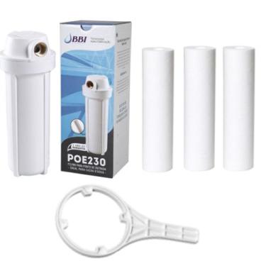 Imagem de Filtro Caixa Dagua Poe Polipropileno + 3 Refil Extra + Chave - BBI