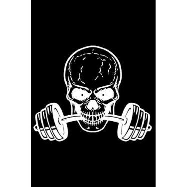 Imagem de Schädel Landhantel Muskel Kraftsport: DIN A5 Doted Gepunktet 120 Seiten / 60 Blätter Notizbuch Notizheft Notiz-Block Fitness Gym Workout Training Fitnessstudio Motive