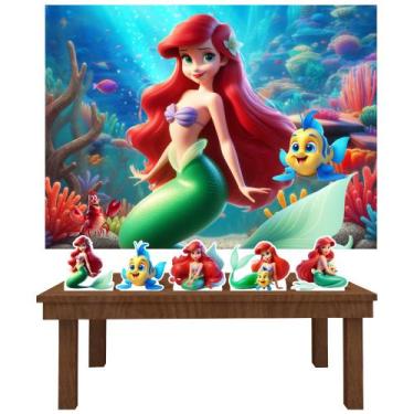 Imagem de Kit Prata Ariel Pequena Sereia 3D -IMPAKTO VISUAL