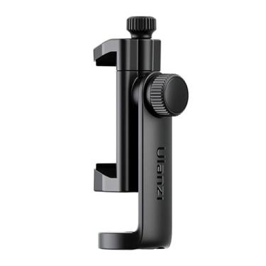Imagem de Suporte para Telefone Ulanzi Furo 1/4" Preto, Ajuste de 360°, Sapata Fria Reta, Conexão para Tripé, Ideal para Gravações e Fotografias, Preto