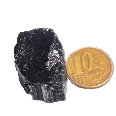 Imagem de 01 Canudo Turmalina Preta Natural 10 a 20g Média 4,5cm TipoA - Cristai