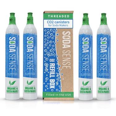Imagem de Recipiente de CO2 Soda Sense 60L, rosqueado, recarregável, pacote com 
