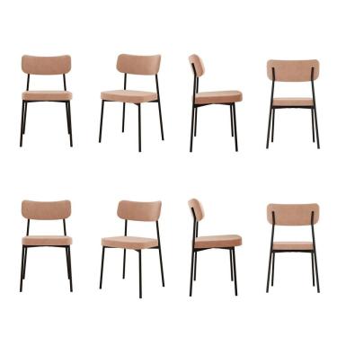 Imagem de Kit com 8 Cadeiras para Sala de Jantar Mona Yescasa Nude